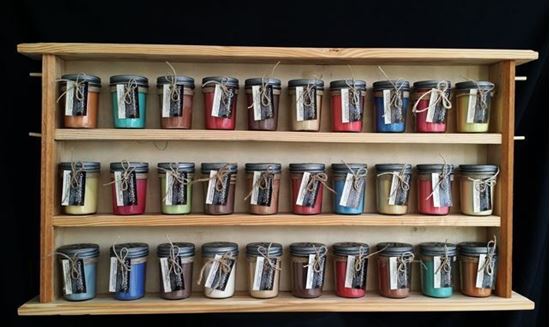 Country Collection - Recycled wood display - 8oz Soy Jelly Jar
