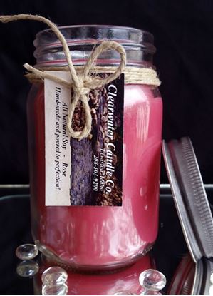 Country Collection - Rose - 16oz Soy Canning Jar